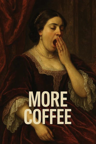 More Coffee by Dikhotomy framed wall art