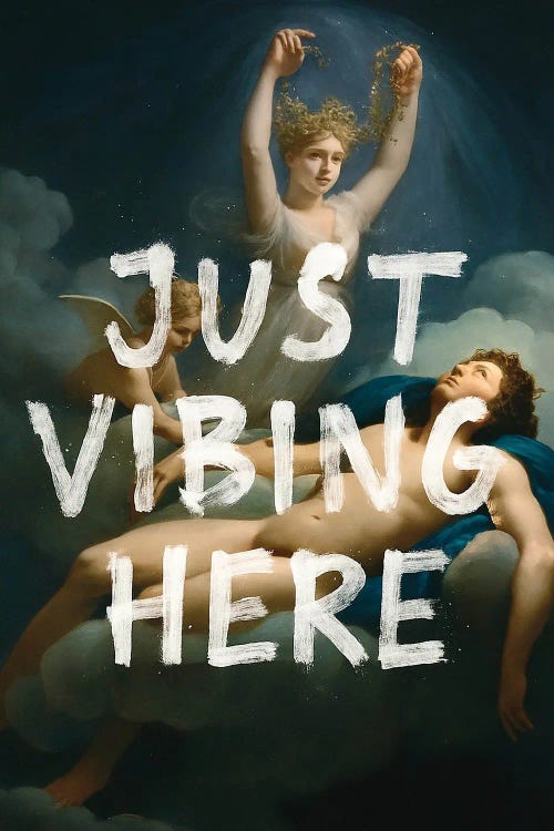 Just Vibing Here by Dikhotomy wall art
