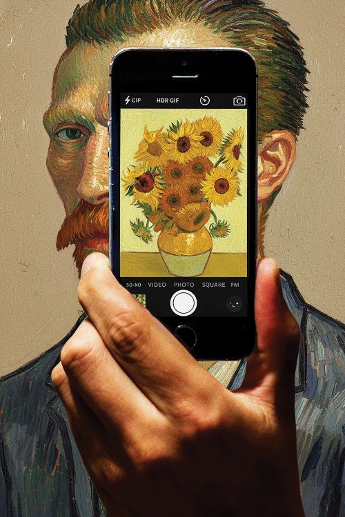 Sunflowers Selfie by Dikhotomy wall art