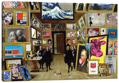 Modern Art Gallery Canvas Art Print - Interiors