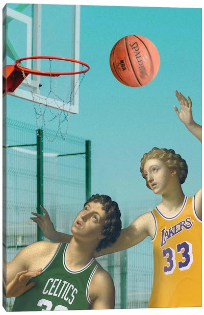 A Classic Game Canvas Art Print - Basketball Art