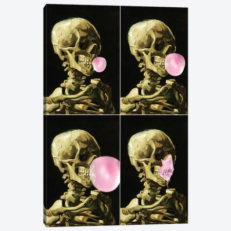 Skull Gum Explosion Canvas Print #DHT26} by Dikhotomy Canvas Print