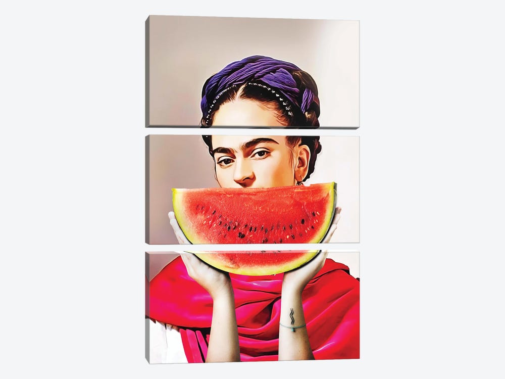 Watermelon Frida by Dikhotomy 3-piece Art Print