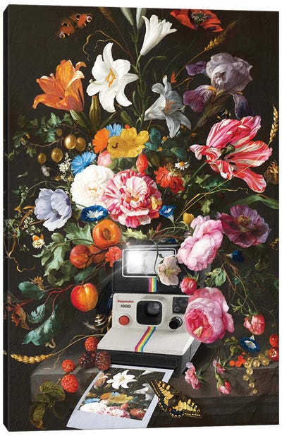 Floral Instant Photo Canvas Art Print - Photography as a Hobby