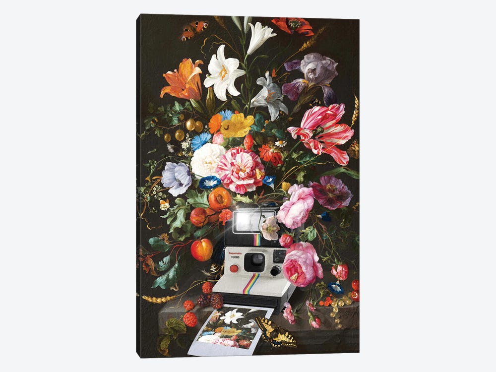 Floral Instant Photo by Dikhotomy 1-piece Canvas Art