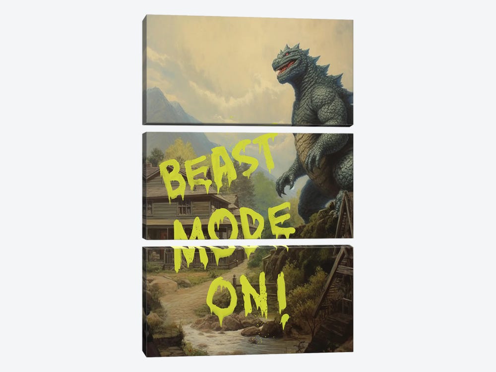Beast Mode On by Dikhotomy 3-piece Art Print