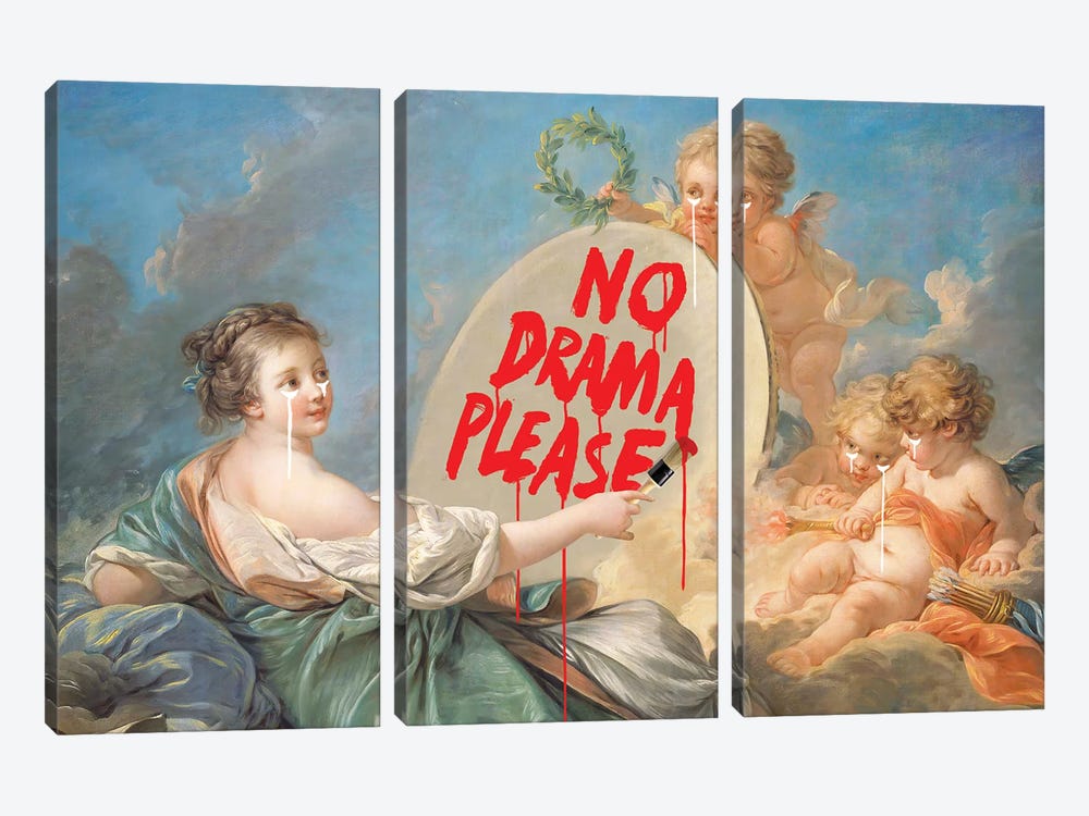 No Drama by Dikhotomy 3-piece Canvas Print