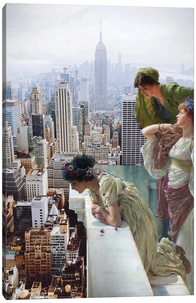 Manhattan View Canvas Art Print - New York City Art