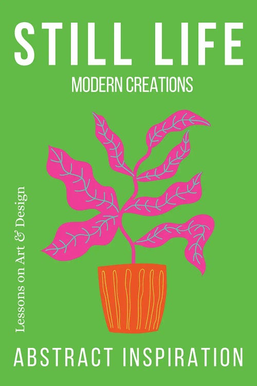 Still Life Abstract Botanicals On Green Background by Page Turner wall art
