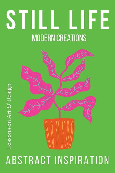 Still Life Abstract Botanicals On Green Background