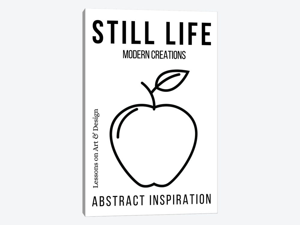 Still Life Abstract Apple On White Background by Page Turner 1-piece Canvas Artwork
