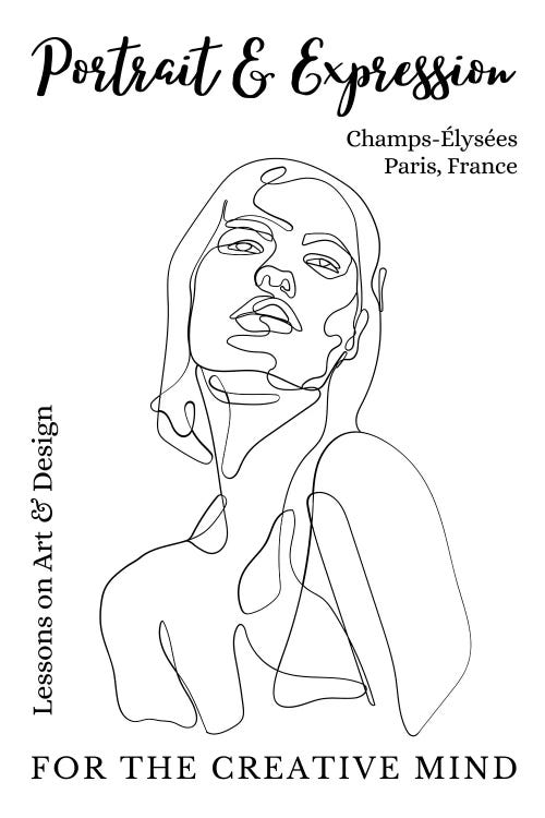 Portrait Line Art Model In Paris, France