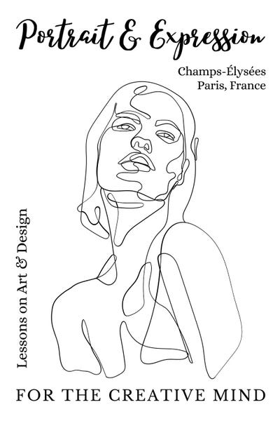 Portrait Line Art Model In Paris, France