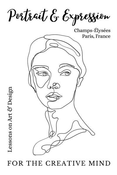Portrait Line Art Face In Paris, France