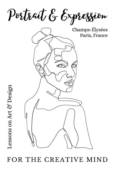 Portrait Line Art Over The Shoulder In Paris, France