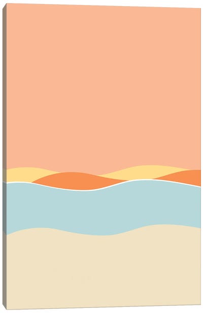 Sunset By The Sea Canvas Art Print - Page Turner