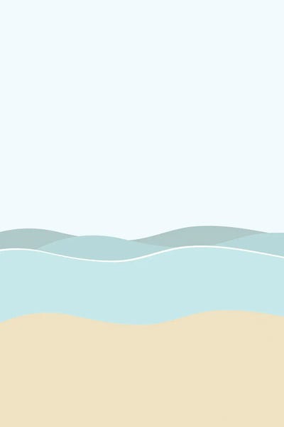 Day By The Sea by Page Turner canvas print