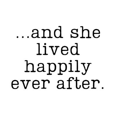 And She Lived Happily Ever After by Page Turner canvas print