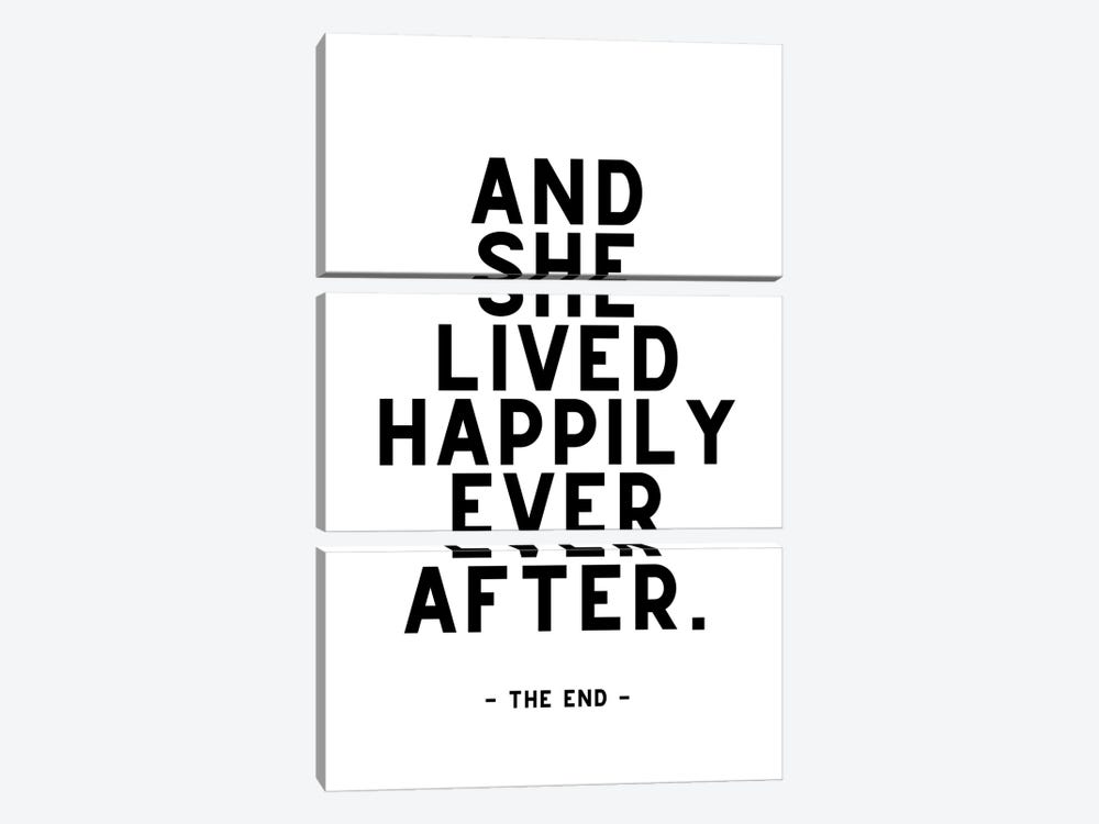 And She Lived Happily Ever After - The End by Page Turner 3-piece Canvas Artwork