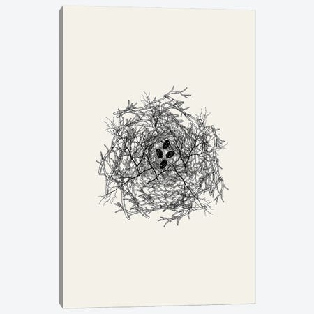 Nest Series - Black Speckled Abstract Eggs Canvas Print #DHV192} by Page Turner Art Print