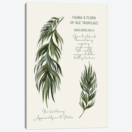 Safari Series - Vintage Botanical Palms Canvas Print #DHV197} by Design Harvest Canvas Art