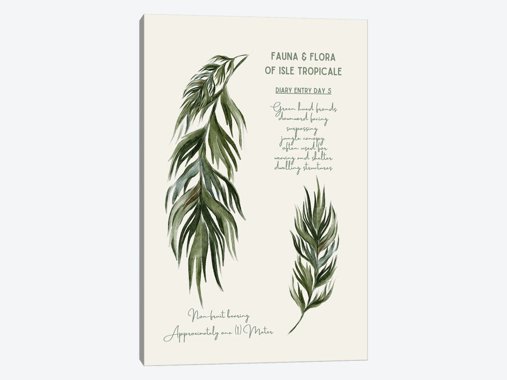 Safari Series - Vintage Botanical Palms by Page Turner 1-piece Canvas Art