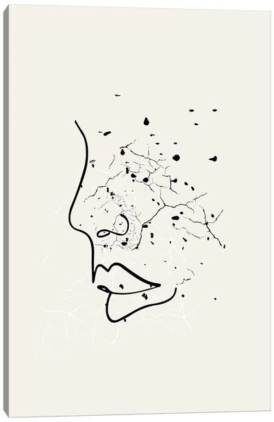 Speckled Series Face Canvas Art Print - Page Turner