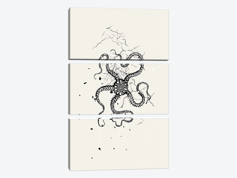 Squid Ink by Page Turner 3-piece Canvas Art Print