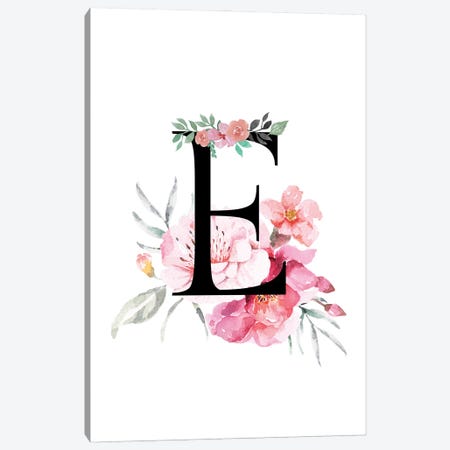 'S' Initial Monogram With Watercolor Flowers - Art Print | Page Turner