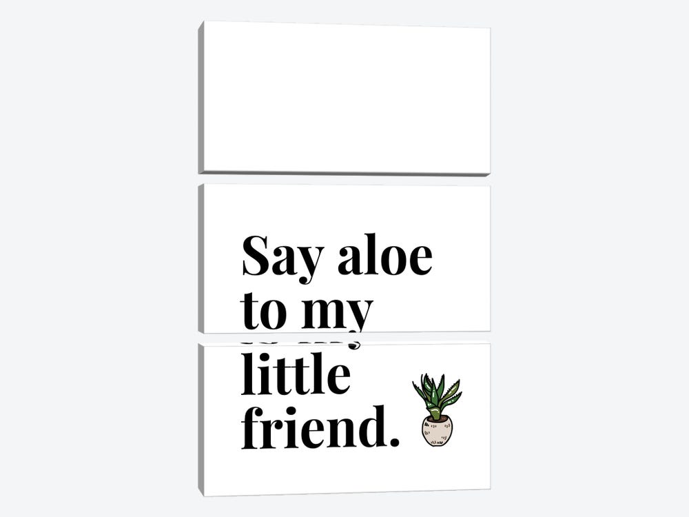 Say Aloe To My Little Friend Pot Plant by Page Turner 3-piece Canvas Artwork