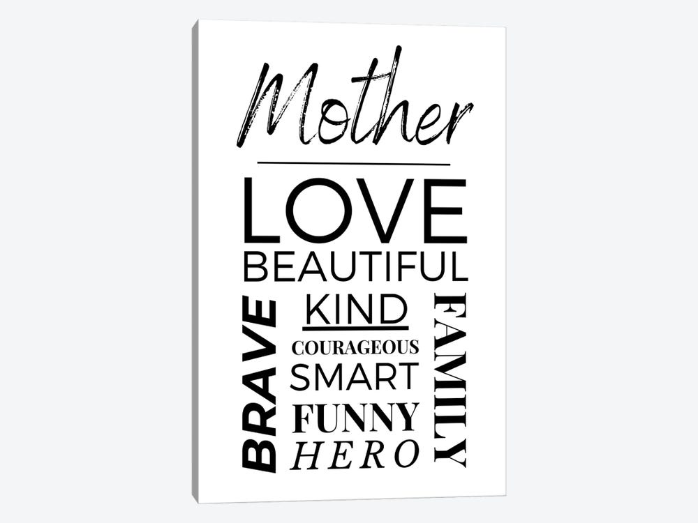Beautiful Words For Mother's Day by Page Turner 1-piece Canvas Art