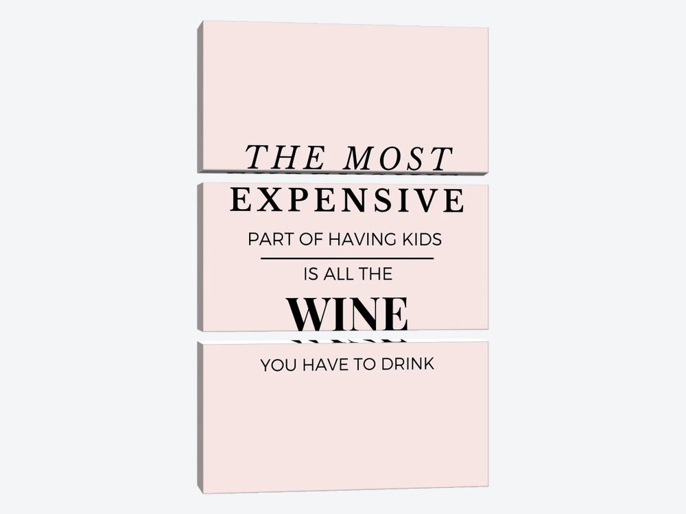 Funny Mom Quotes - Wine by Page Turner 3-piece Canvas Wall Art