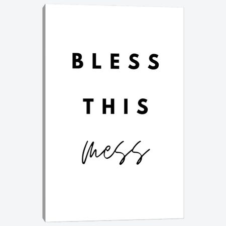 Bless This Mess Canvas Print #DHV248} by Design Harvest Canvas Print