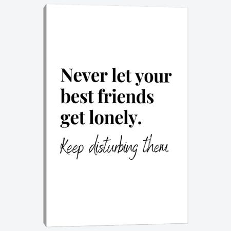 Funny Best Friends Quote Canvas Print #DHV251} by Page Turner Canvas Art