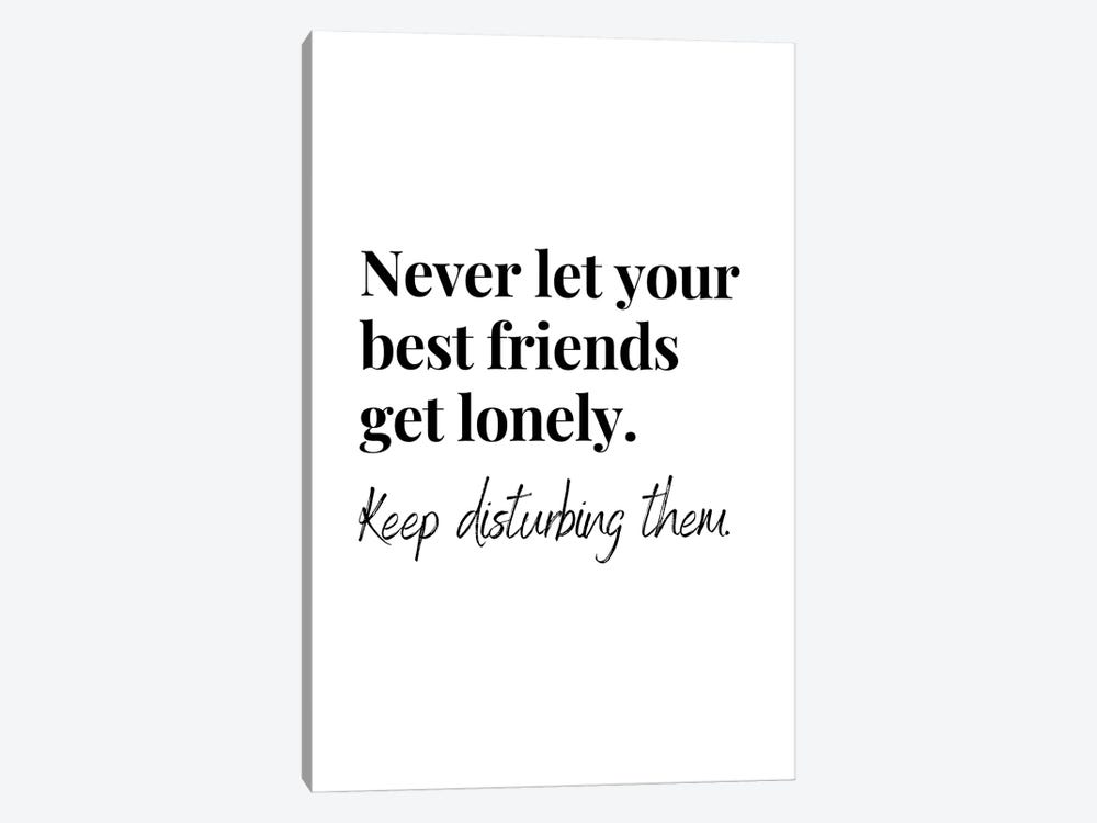 Funny Best Friends Quote by Page Turner 1-piece Canvas Wall Art