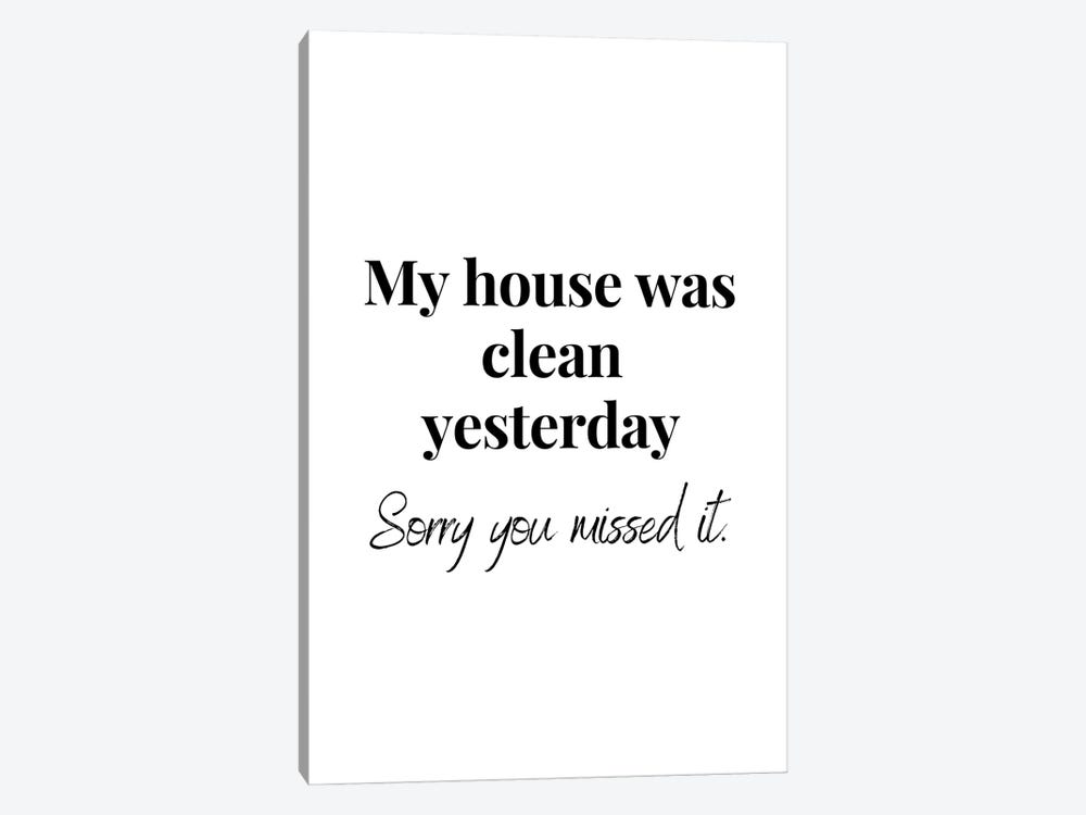 Funny House Cleaning Quote by Page Turner 1-piece Canvas Art