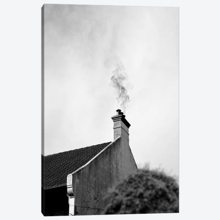 Smoke From A Farmhouse Chimney Minimalist Rustic Photography Canvas Print #DHV278} by Design Harvest Canvas Wall Art