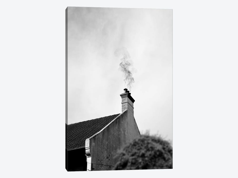 Smoke From A Farmhouse Chimney Minimalist Rustic Photography by Page Turner 1-piece Canvas Print