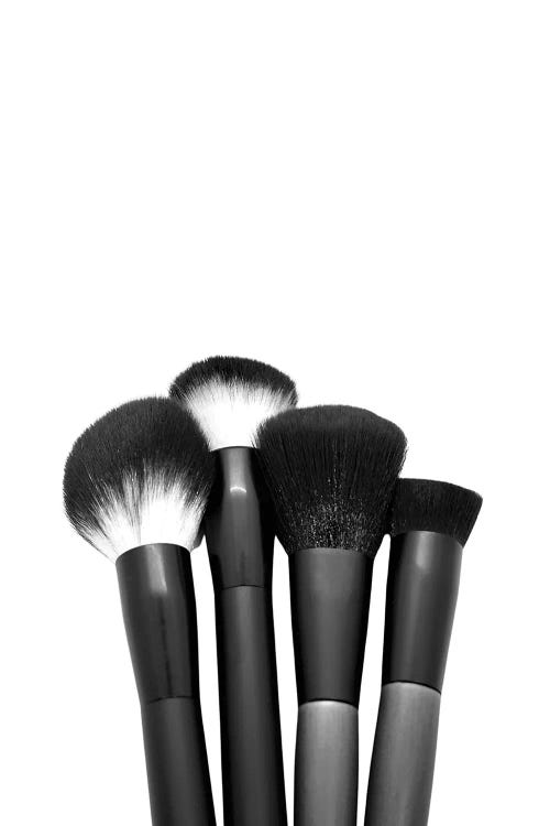 Makeup Brushes In Black And White by Page Turner wall art