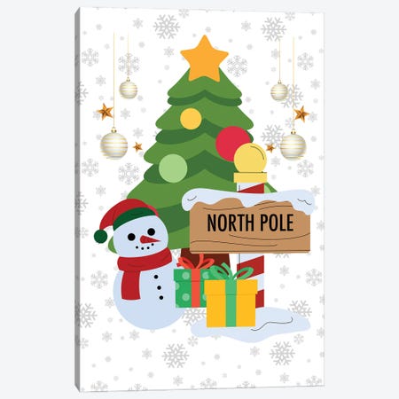 North Pole Christmas Wall Art Canvas Print #DHV283} by Page Turner Canvas Print
