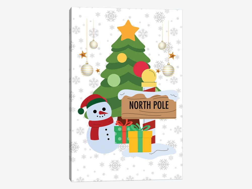 North Pole Christmas Wall Art by Page Turner 1-piece Art Print