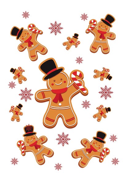 Naughty Or Nice: Gingerbread Wall Art by Page Turner