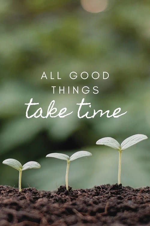 All Good Things Take Time by Page Turner wall art