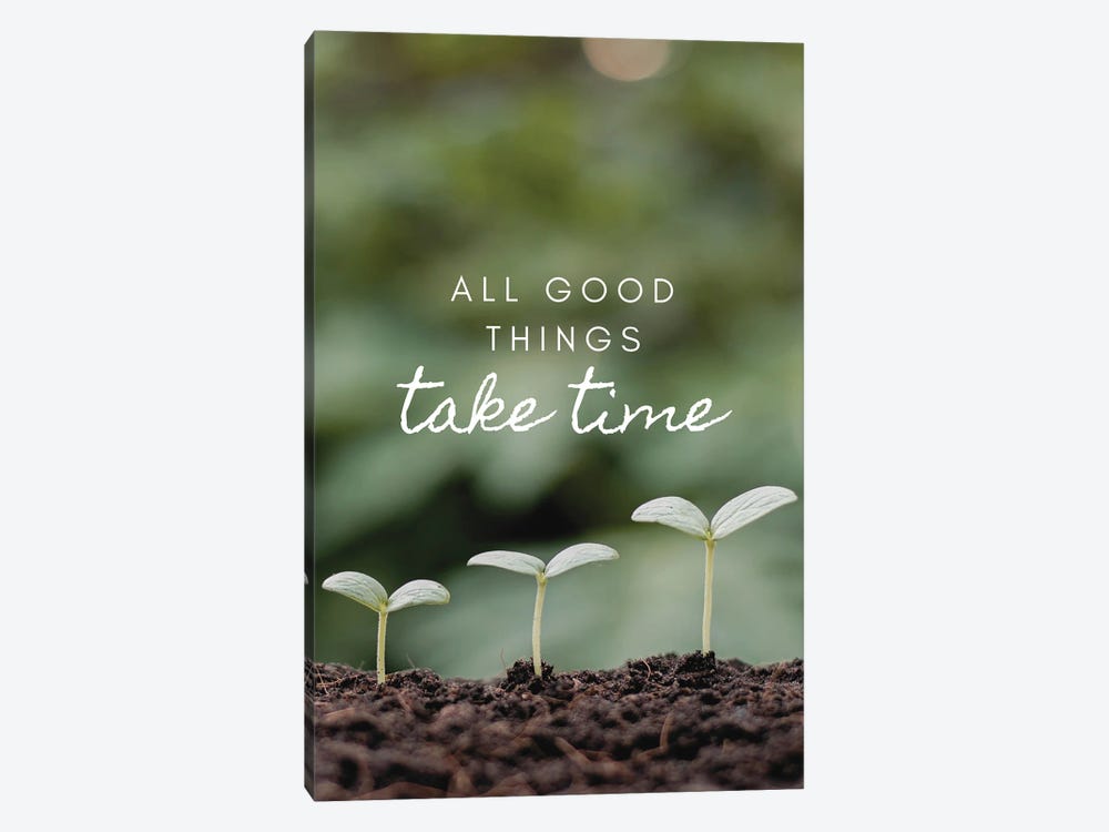 All Good Things Take Time by Page Turner 1-piece Canvas Art
