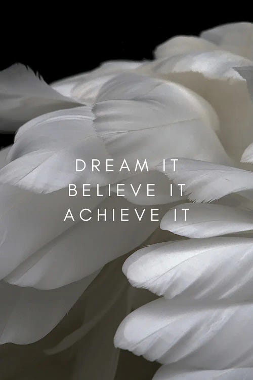 Dream It Believe It Achieve It by Page Turner wall art