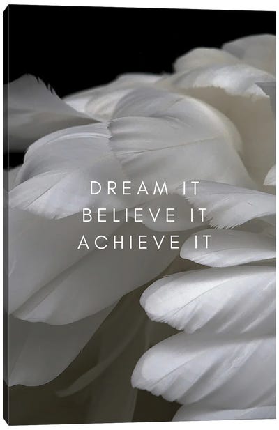 Dream It Believe It Achieve It Canvas Art Print - Page Turner