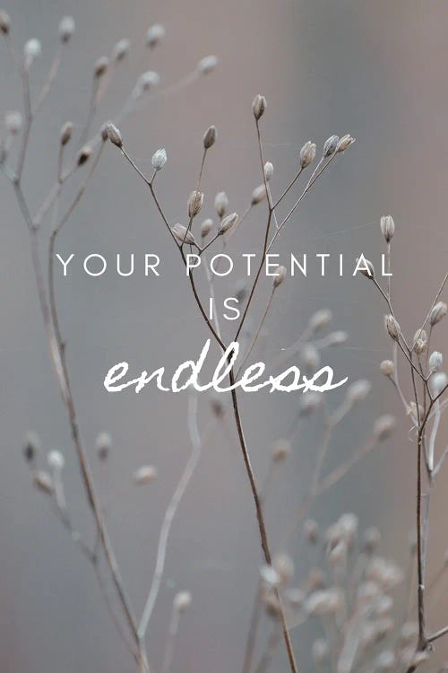 Your Potential Is Endless by Page Turner wall art