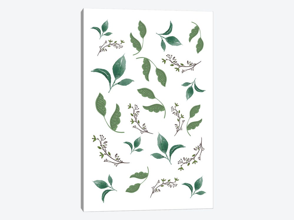 Jungle Leaves And Botanical Pattern by Page Turner 1-piece Canvas Wall Art