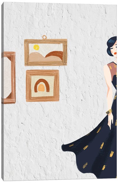 Be Back Soon Abstract Canvas Art Print - Dress & Gown Art