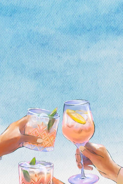 Cheers On A Summer Day by Page Turner wall art
